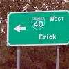 Erick dernière ville de l’Oklahoma avant le Texas !!! Paumée ....