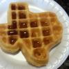 Pour le petit déjeuner : gaufre en forme du Texas
