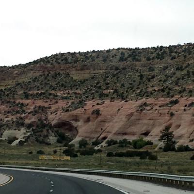 Route vers Gallup (Nouveau Mexique)