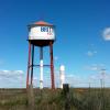 Leaning Water Tower à Britten : Vue de face