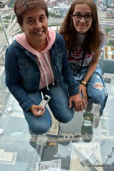 Vertige du haut du skydeck de la Willis Tower