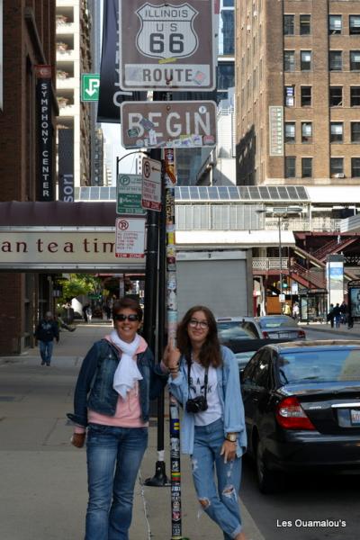 Début de la route 66 à Chicago