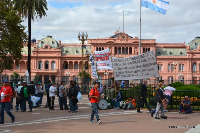 Manifestation sur la Plaza de Mayo